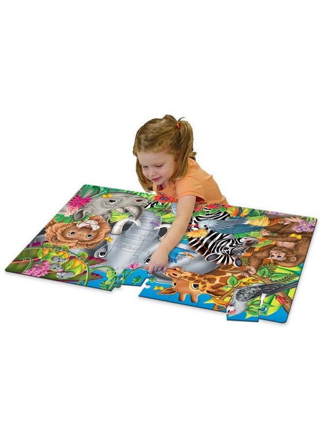THE LEARNING JOURNEY - : Jumbo Floor Puzzles Animals Of The World Kids Puzzles Kids Floor Puzzles For Kids Ages 48 Animal Puzzle Award Winning Educational Toys - Image 1