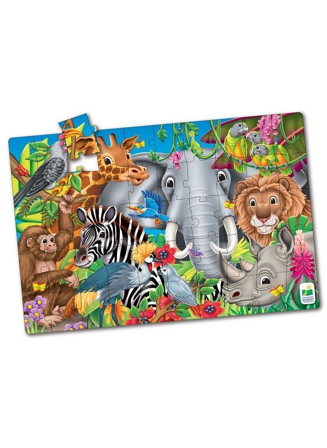 THE LEARNING JOURNEY - : Jumbo Floor Puzzles Animals Of The World Kids Puzzles Kids Floor Puzzles For Kids Ages 48 Animal Puzzle Award Winning Educational Toys - Image 1
