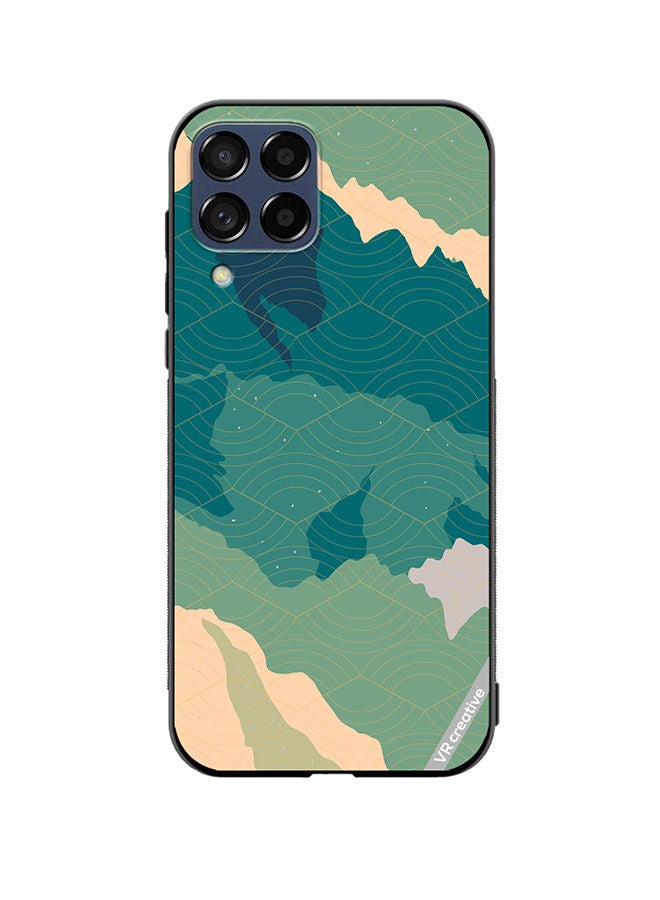VR CREATIVE Protective Case Cover For Samsung Galaxy M53 Line Art Landscape Design Multicolour - Image 1