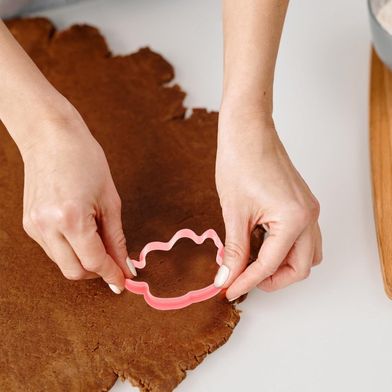 8Pcs Festive Cookie Cutter Set with Cartoon Embossing Molds for DIY Baking Biscuit Cake Decorating - Image 4