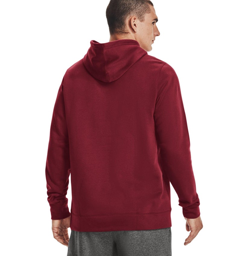 Under Armour Men's UA Hustle Fleece Hoodie XXL Red - Image 2