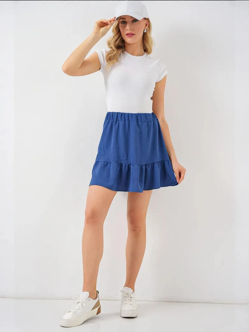 BIG DART BDART Textured Mini Skirt with Lining