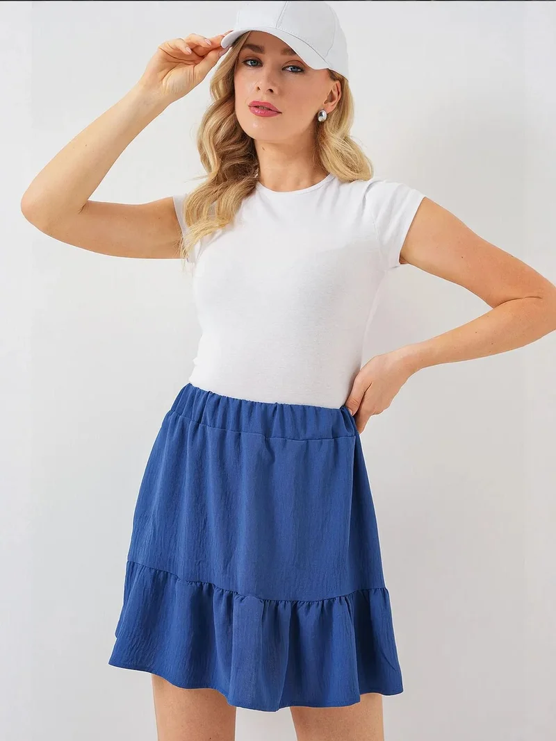 BIG DART BDART Textured Mini Skirt with Lining