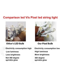 One94Store One94Store 40 Feet 36 Led String Serial Lights Copper Wire LED Decorative String Fairy Rice Lights for Indoor Outdoor Decoration Festival Party Wedding Garden Lawn MulticolorPack of 5  - Image 3