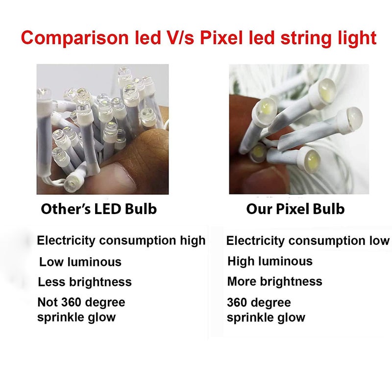 One94Store 40 Feet 36 Led String Serial Lights Copper Wire LED Decorative String Fairy Rice Lights for Indoor Outdoor Decoration Festival Party Wedding Garden Lawn MulticolorPack of 5 - Image 3