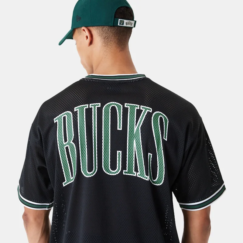 NEW ERA Men's Milwaukee Bucks NBA Mesh T-Shirt