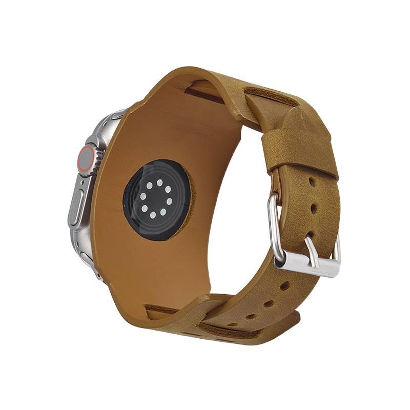 Leather Smartwatch Band for daily smartwatch wear and replacement strap Black Travel Use Outdoor Use Portable Use Routine Use Personal Use Indoor - Image 1