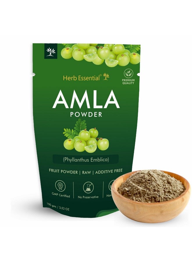 Herb Essential Herb Essential Pure Amla Powder - 100g | 100% Natural Indian Gooseberry | Rich in Vitamin C | Supports Hair Growth, Skin Health & Immunity | Vegan & Paraben-Free - Image 1