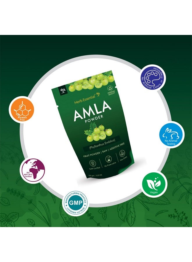 Herb Essential Herb Essential Pure Amla Powder - 100g | 100% Natural Indian Gooseberry | Rich in Vitamin C | Supports Hair Growth, Skin Health & Immunity | Vegan & Paraben-Free - Image 3