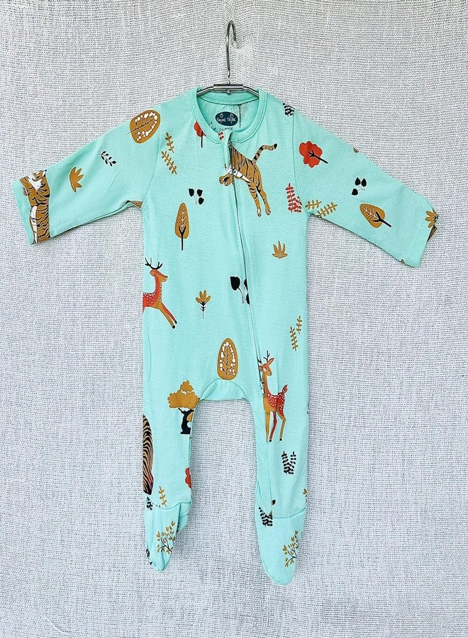 TwinsTribe Twins Rompers Set for Babies Spots & Stripes - Jungle Theme, Size 3-6 months, Gift for Twins, Twin Dress Clothes Outfit, Premium Cotton - Image 4