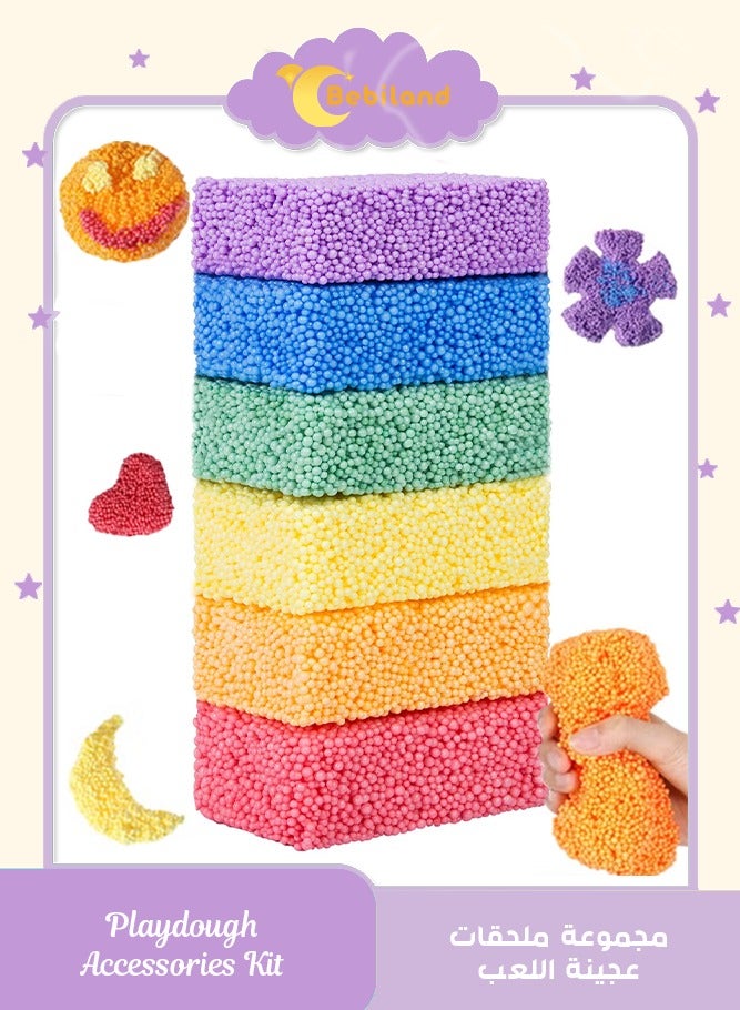 Bebiland 6 Colors Floam Clay, Modeling Foam Beads Play Kit for Kids, Educational Magic Clay, DIY Art Crafts, Preschool Toys for Motor Skills - Image 1