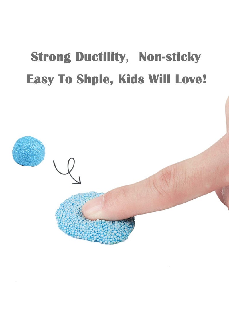 6 Colors Floam Clay, Modeling Foam Beads Play Kit for Kids, Educational Magic Clay, DIY Art Crafts, Preschool Toys for Motor Skills