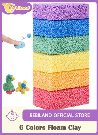 6 Colors Floam Clay, Modeling Foam Beads Play Kit for Kids, Educational Magic Clay, DIY Art Crafts, Preschool Toys for Motor Skills - pzsku/ZCC4EC162A40B1F2BEC12Z/45/_/1737085197/2d085930-f33c-4930-85ea-a6abae0b9cad