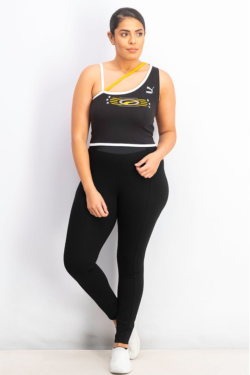 PUMA Women Sportswear Fit Sleeveless Retro Graphic Tops, Black Combo - Image 3