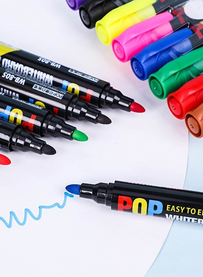 Whiteboard Markers Bright Dry Erase Markers Fine Tip board markers 8 pcs White Board Markers all purpose markers for schools and offices - Image 3