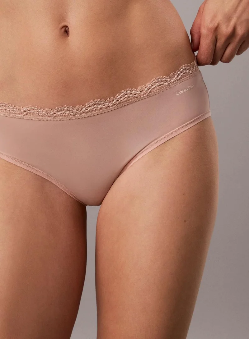 Calvin Klein Mahogany Rose Hipster Panty - Micro Stretch With Lace for Women | Best Price UAE
