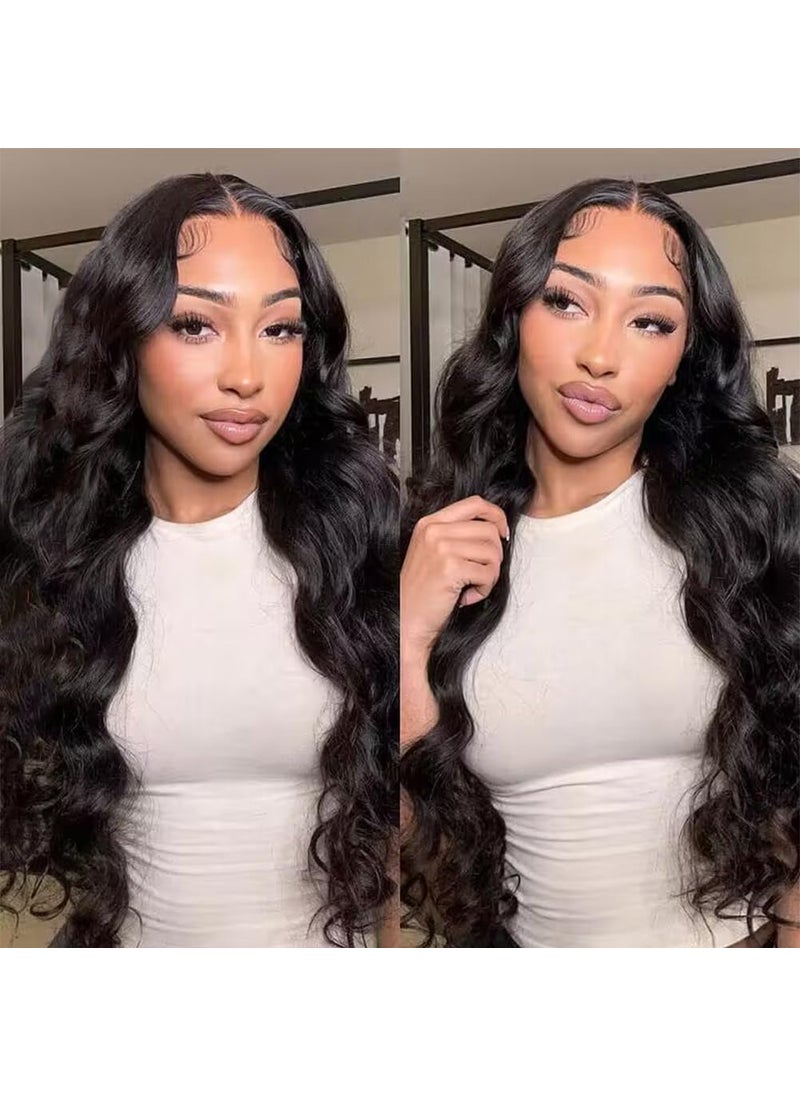 Beauhair 4x4 Body Wave Lace Front Wigs Human Hair Pre Plucked with Baby Hair 150% Density 16 Inch Human Hair Wigs Brazilian Virgin Frontal 4x4 Glueless HD Lace Closure Wig Human Hair for Black Women 