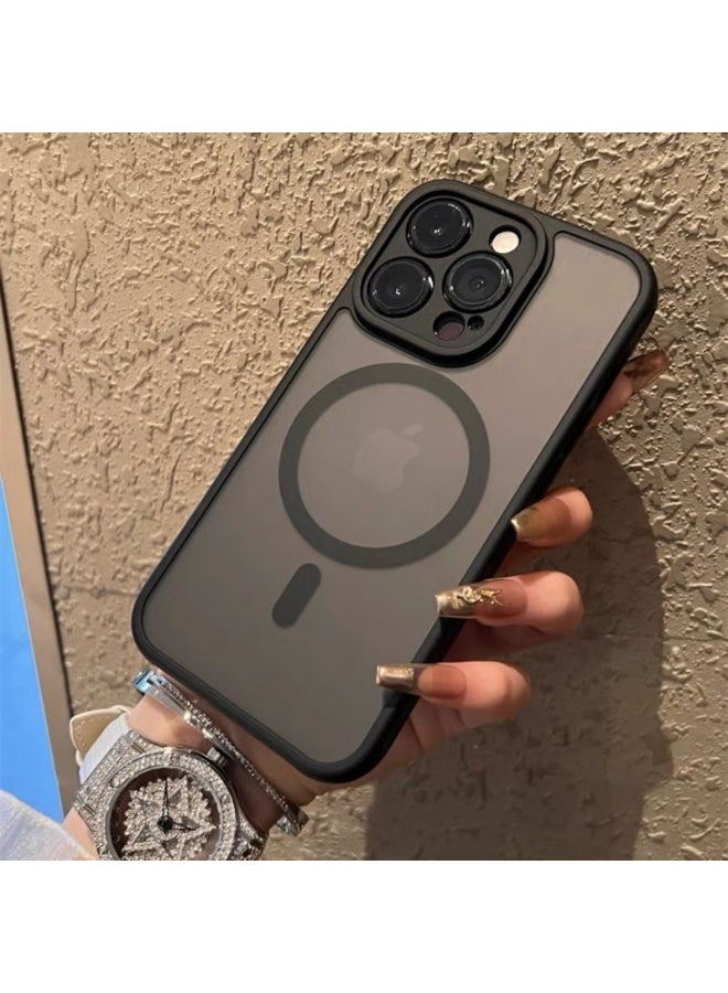 NIBEMINENT Protection Case With Magsafe For iPhone 16, Transparent Black - Image 2