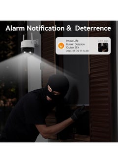 IMOU Cruiser SE+ 2K Camera, Outdoor Security Camera for Home, WiFi CCTV Camera for Home, Surveilliance Camera with 360° Coverage, Human/Motion Detection, Smart Night Vision, IP66, Two-Way Talk  - Image 4