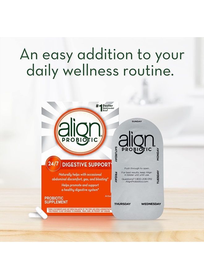 Align بروبيوتيك، بروبيوتيك للنساء والرجال، مكمل بروبيوتيك يومي لصحة الجهاز الهضمي*، البروبيوتيك رقم 1 الموصى به من قبل الأطباء وأطباء الجهاز الهضمي، 56 كبسولة - Image 5