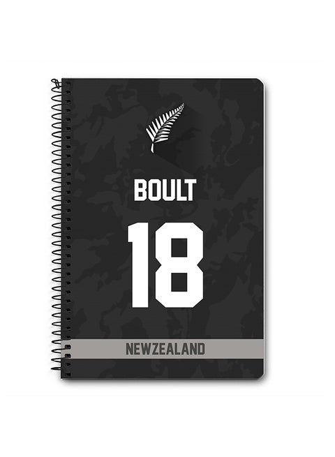 Designer A5 Spiral Notebook Memo Notepad Journal Player - Trent Boult, Jersey Number -18 (With Logo)