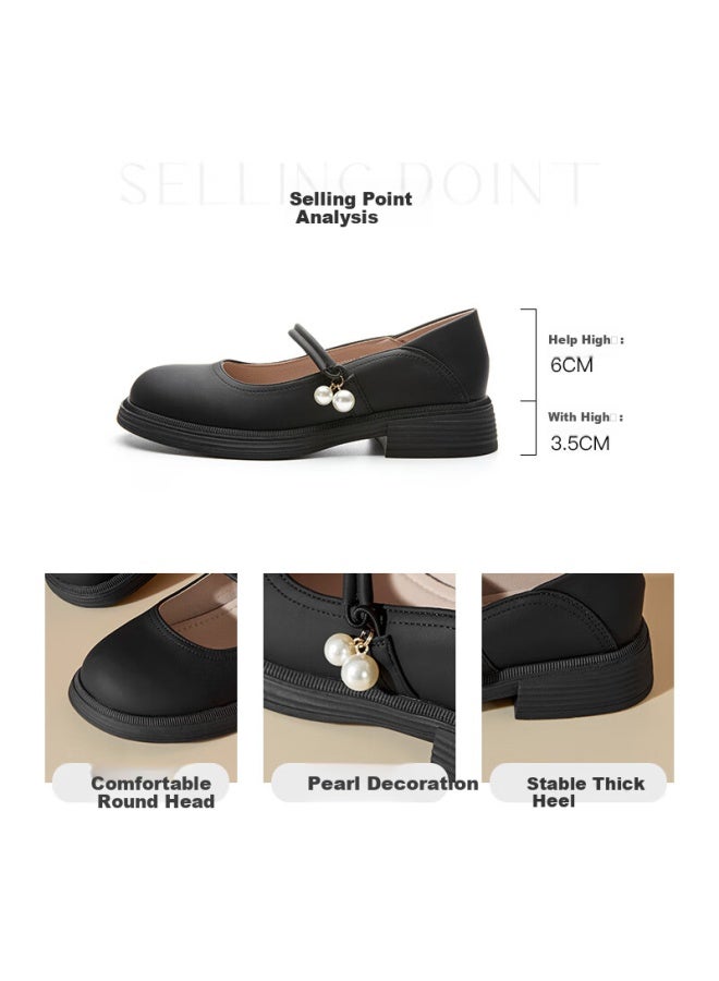 Da Dong Official Mary Jane Women's Shoes Spring New French Sweet Pearl Matching Skirt Single Shoes 0708