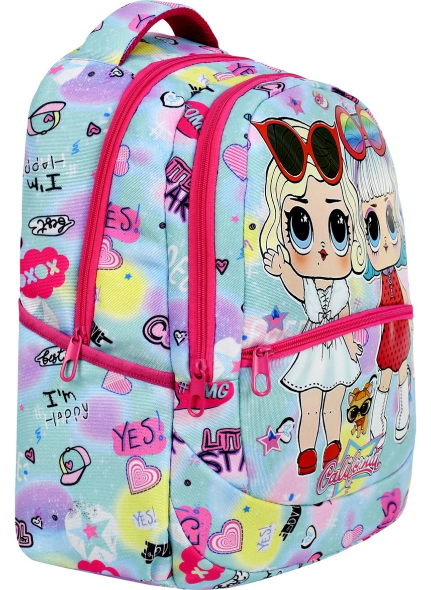 Çantaland 3-Piece Primary School Girl Patterned, Girls Lunch Box and Pencil Case School Bag  - Image 4