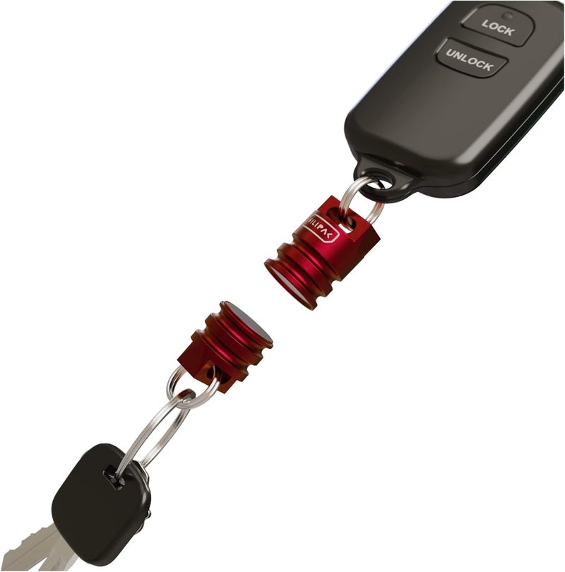 Silipac Keychain Magnetic Connector - Red EDC Mag Beads for Quick Release and Easy Access - Image 1