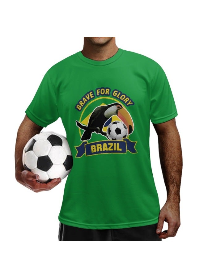 Ysfk0016 Brazil Bz6-1 Short Sleeve Football Jersey - Image 1