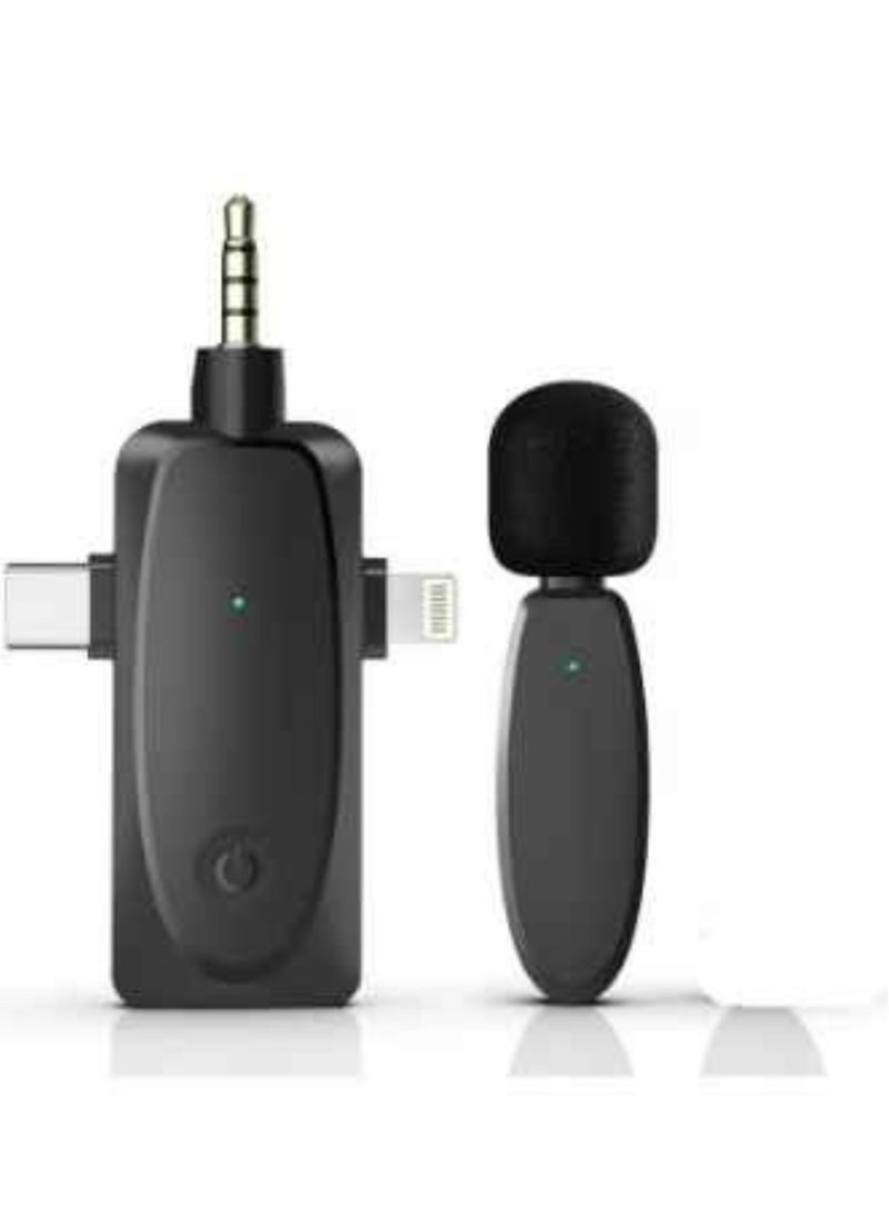 ELTRAZONE Wireless Lavalier Microphone 3 in 1 For iPhone USB C Plug and Play Intelligent Noise Reduction Mini Mic Live Streaming - Image 1