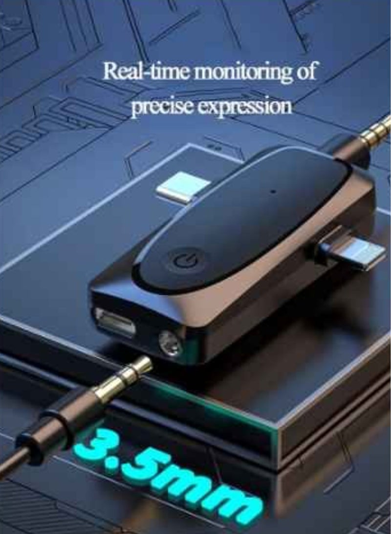 ELTRAZONE Wireless Lavalier Microphone 3 in 1 For iPhone USB C Plug and Play Intelligent Noise Reduction Mini Mic Live Streaming - Image 2