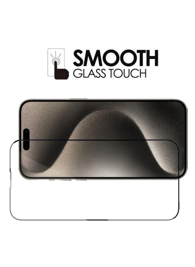 vesus Screen Protector for iPhone 15 Pro Max tempered glass screen protector 9H hardness scratch resistance iPhone 15 Pro Max full glue edge to edge glass (iPhone 15 Pro Max, Clear) - Image 3