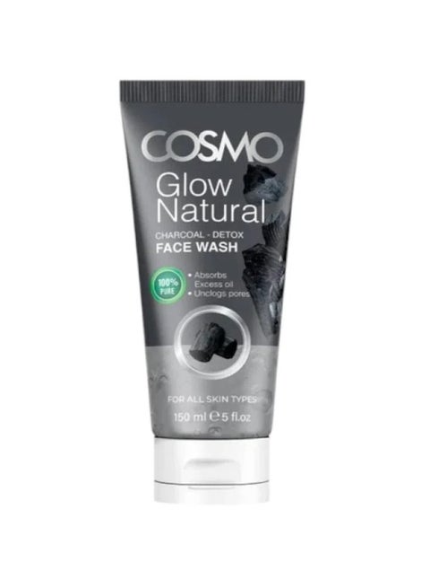 Glow Natural Charcoal Detox Face Wash 150Ml