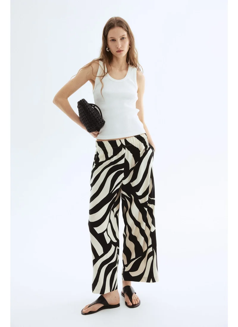 اتش اند ام Cropped pull-on trousers