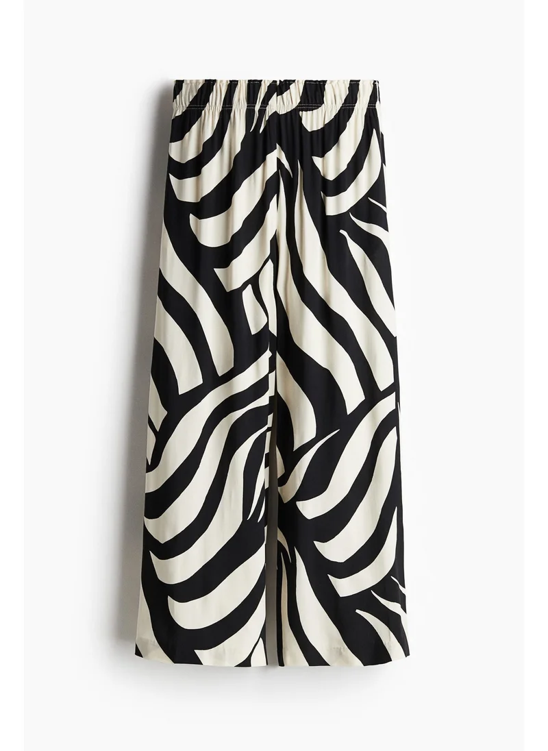 اتش اند ام Cropped pull-on trousers