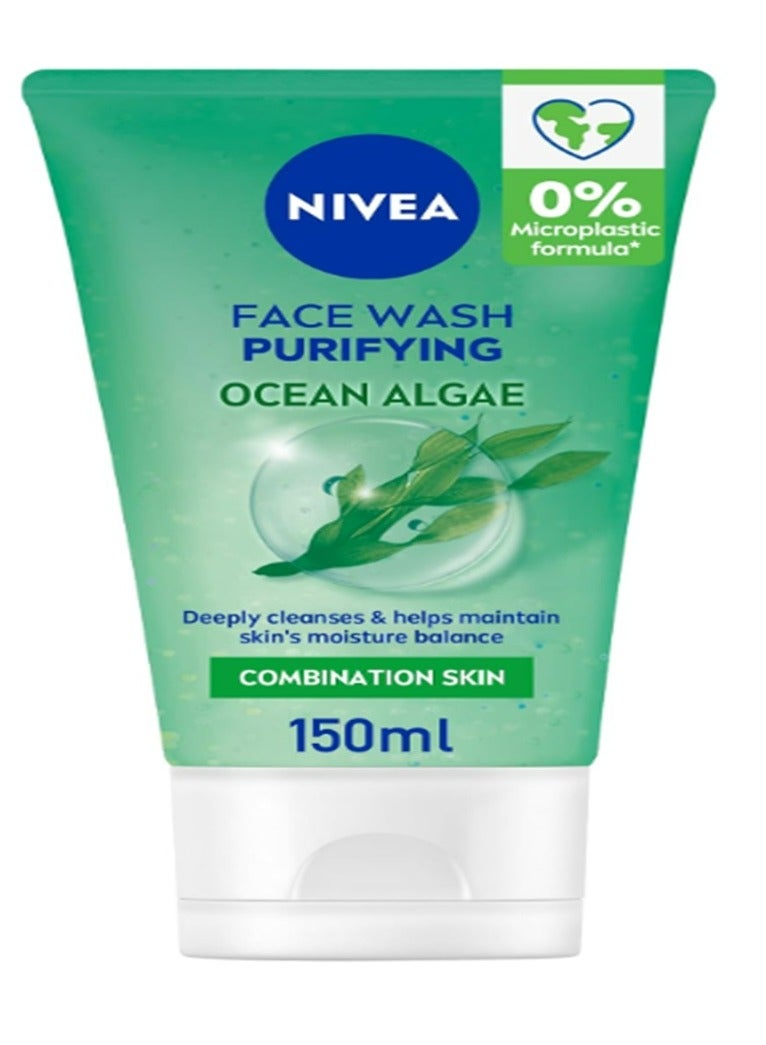 Nivea Face Wash Cleanser, Purifying Cleansing, Combination Skin, 150ml - Image 1