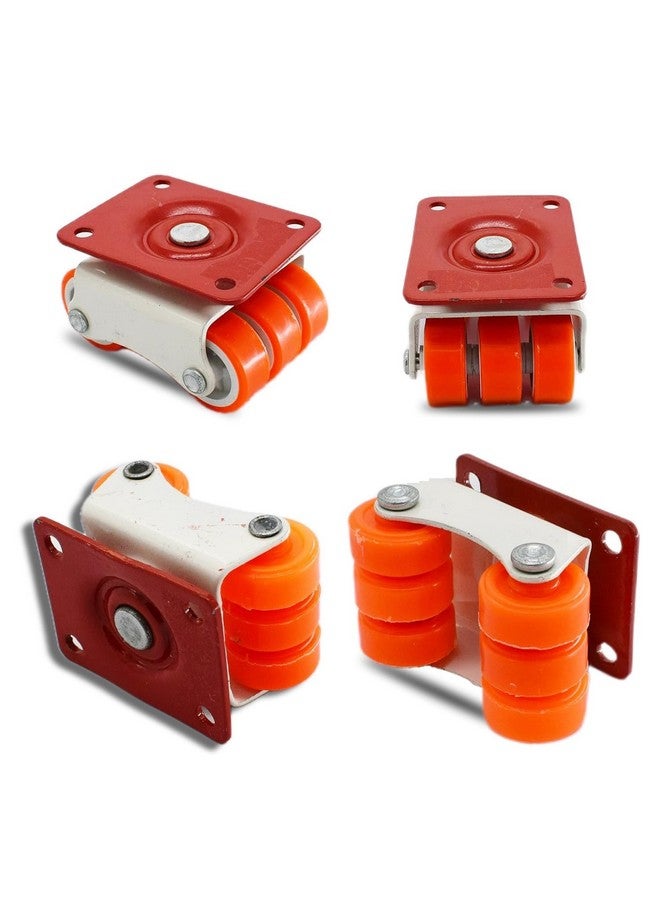 NB Crafted Caster Wheels for Furniture Moving - Set of 4, Heavy Duty upto 500-600Kg, Bed Castor Wheels for Furniture Moving- Sofa, Bed, Shop Counter Rotating 360 Degree Wheel - Image 1