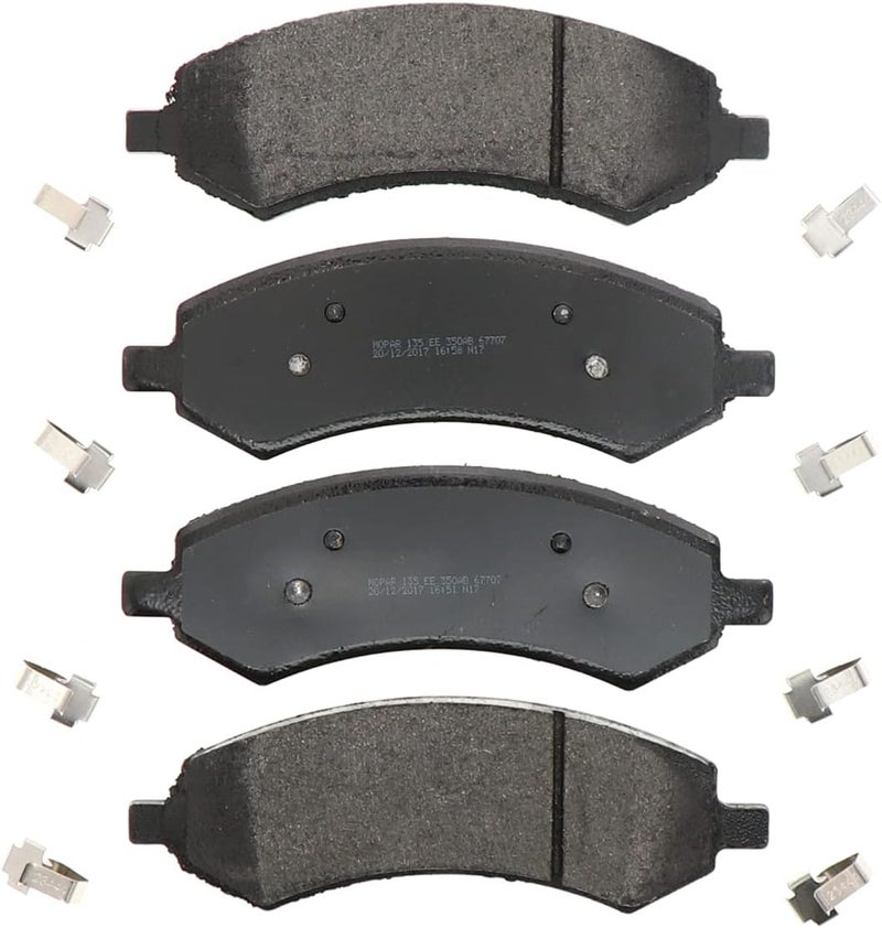 Mopar 2AMV1350AB Front Disc Brake Pad Kit for Cars
