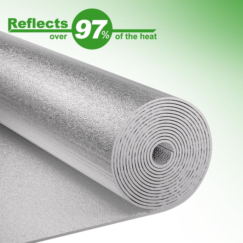 AGHITG Reflective Insulation Sheet, Window Insulation for Winter, Aluminum Foil Cotton Layer for Keep Warm, 59"ï¼ˆW) x 99"Window Insulation Kit - Image 3