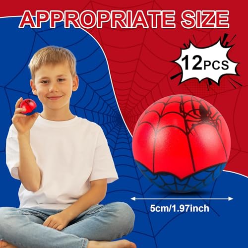 AXBMM 12 PCS Spider Stress Balls for Kids Party Favors 197 Inch Anxiety Relief Fidget Sensory Toys Spider Theme Squeeze Toys Bulk for Birthday Goodie Bags Carnival Gifts Classroom Prizes - Image 5