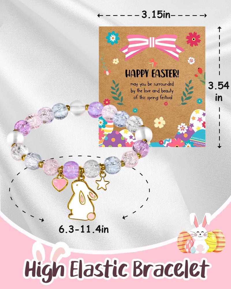 Swooflia Easter Basket Stuffers Bunny Gifts for Teen Girls - Birthday Gifts for Teenage Girls, Easter Bracelets Socks Brushes Headband Gift Baskets for Young Sisters Friend Daughter - Image 3