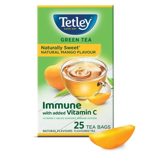 Tetley Green Tea Reviving Mango, 25 Tea Bag - Image 1