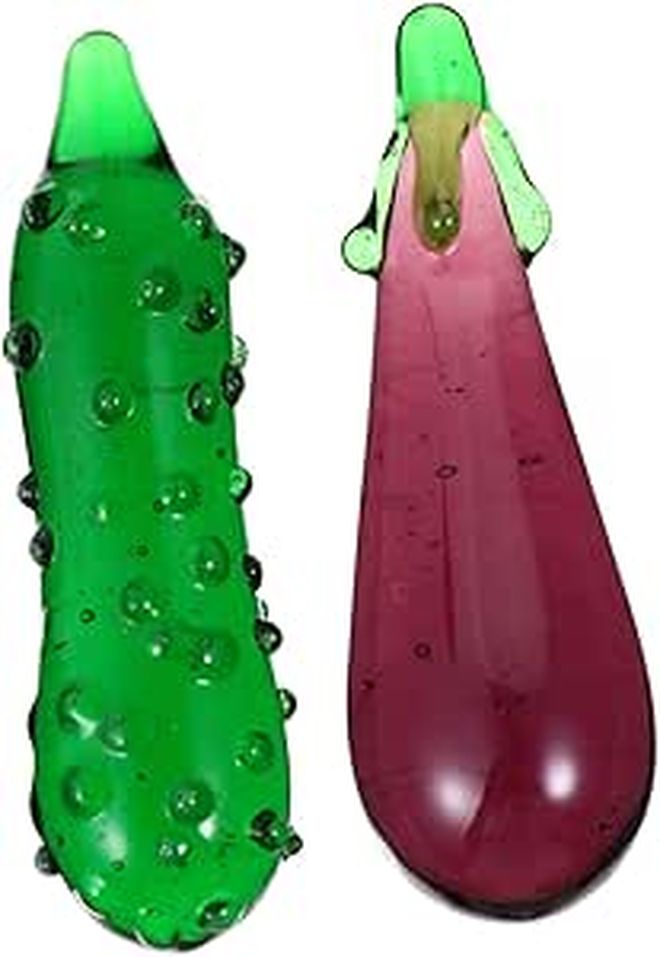 2pcs Fake Eggplant Cucumber Artificial Vegetable Props for Home Kitchen Photography Teaching - Image 1