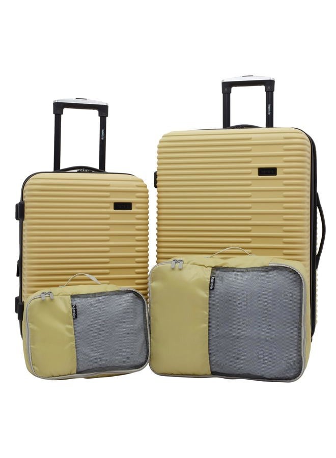 kensie Women's Hillsboro 4 Piece Luggage & Travel Bags Set, Dried Moss - Image 1