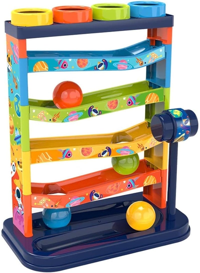 Soofam Pound a Ball Toy for Toddlers Boys and Girls, Hammer and Ball Toys with Ramp Tower Multicolored Balls, STEM Developmental Educational Fun Learning Toy Hammering Pounding Toys - Image 1