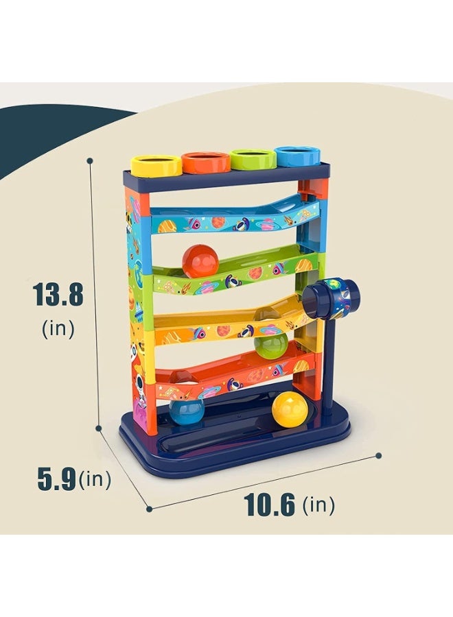 Soofam Pound a Ball Toy for Toddlers Boys and Girls, Hammer and Ball Toys with Ramp Tower Multicolored Balls, STEM Developmental Educational Fun Learning Toy Hammering Pounding Toys - Image 3