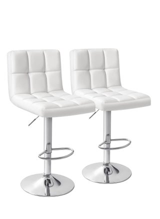 Bar Stools Modern Pu Leather Adjustable Swivel Barstools, Armless Hydraulic Kitchen Counter Bar Stool Synthetic Leather Extra Height Square Island Barstool With Back Set Of 2(White) - pzsku/ZCC4FF56A85CB45CBA749Z/45/_/1678109031/948a82c4-75e3-49ad-89f2-0a1fa2d85278
