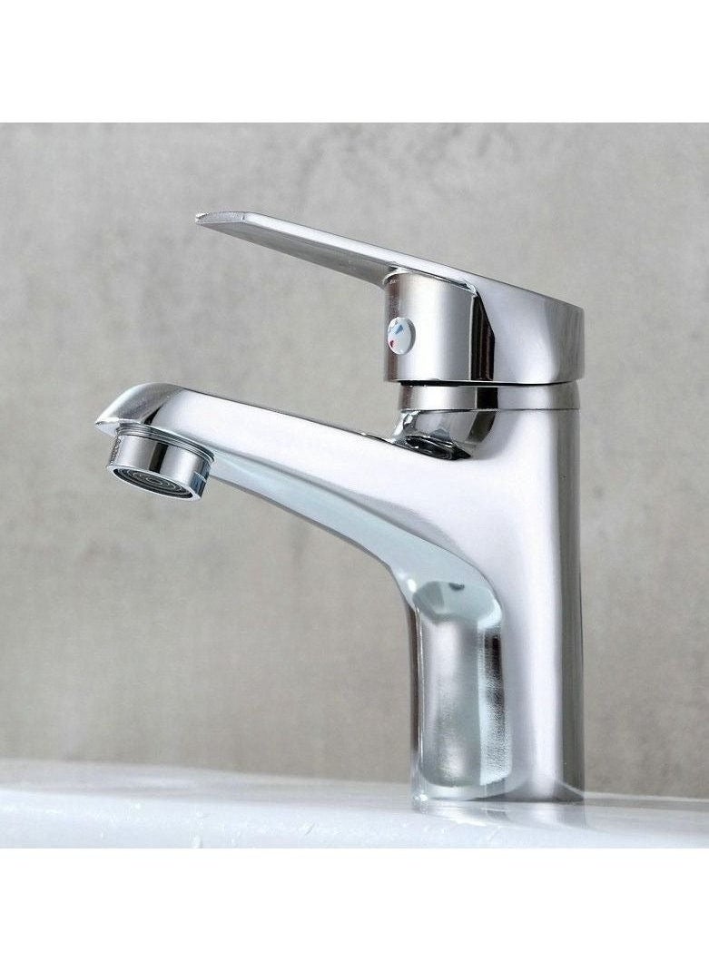 xozgdovg Puality Stainless Steel Basin Faucet With Single Handle And Single Hole Hot And Cold Control, Suitable For Bathroom Washbasin  - Image 2