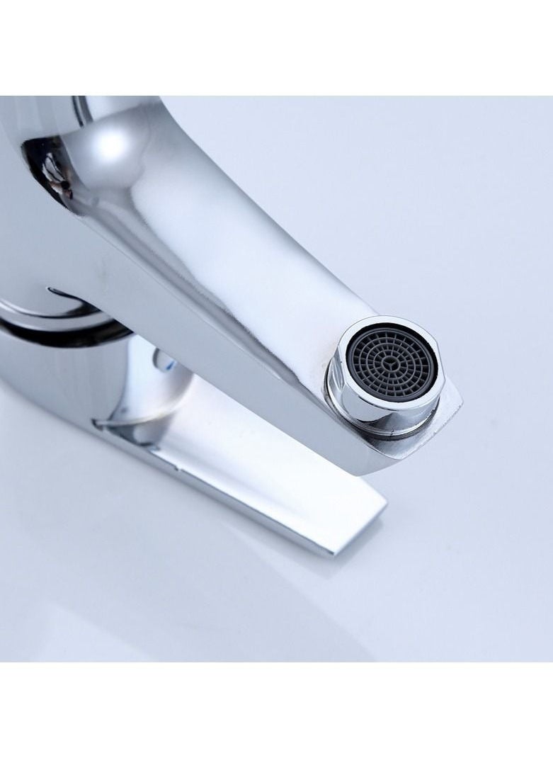 xozgdovg Puality Stainless Steel Basin Faucet With Single Handle And Single Hole Hot And Cold Control, Suitable For Bathroom Washbasin  - Image 4