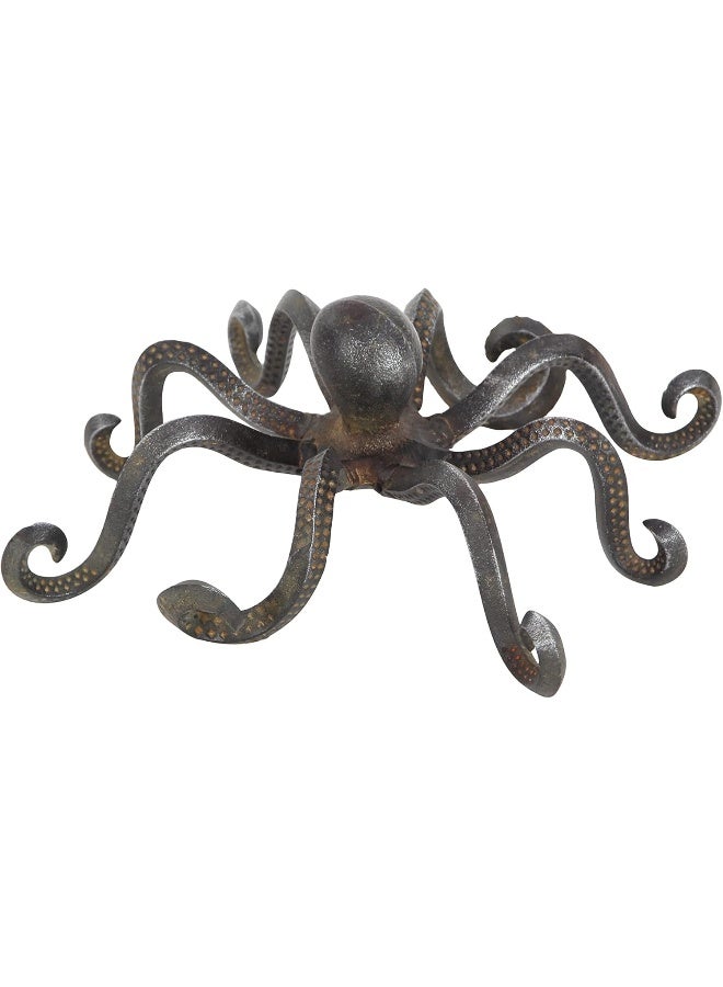 Deco 79 Metal Octopus Decorative Sculpture Home Decor Statue with Long Tentacles and Suctions Detailing Accent Figurine 12 x 9 x 4 Black - Image 2